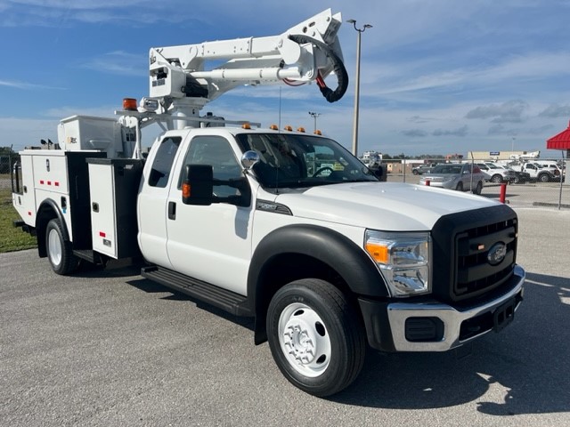 STOCK # 71756  2015 FORD F550 4X4 EXTENDED CAB WITH 45FT BOOM