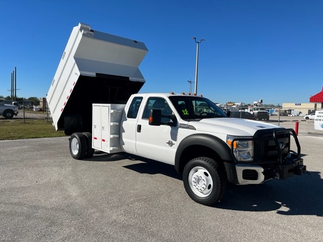 STOCK # 71881  2012 FORD F550 4X4 EXTENDED CAB CHIPPER DUMP TRUCK